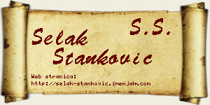 Selak Stanković vizit kartica